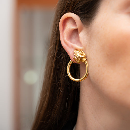 Ram's head earrings